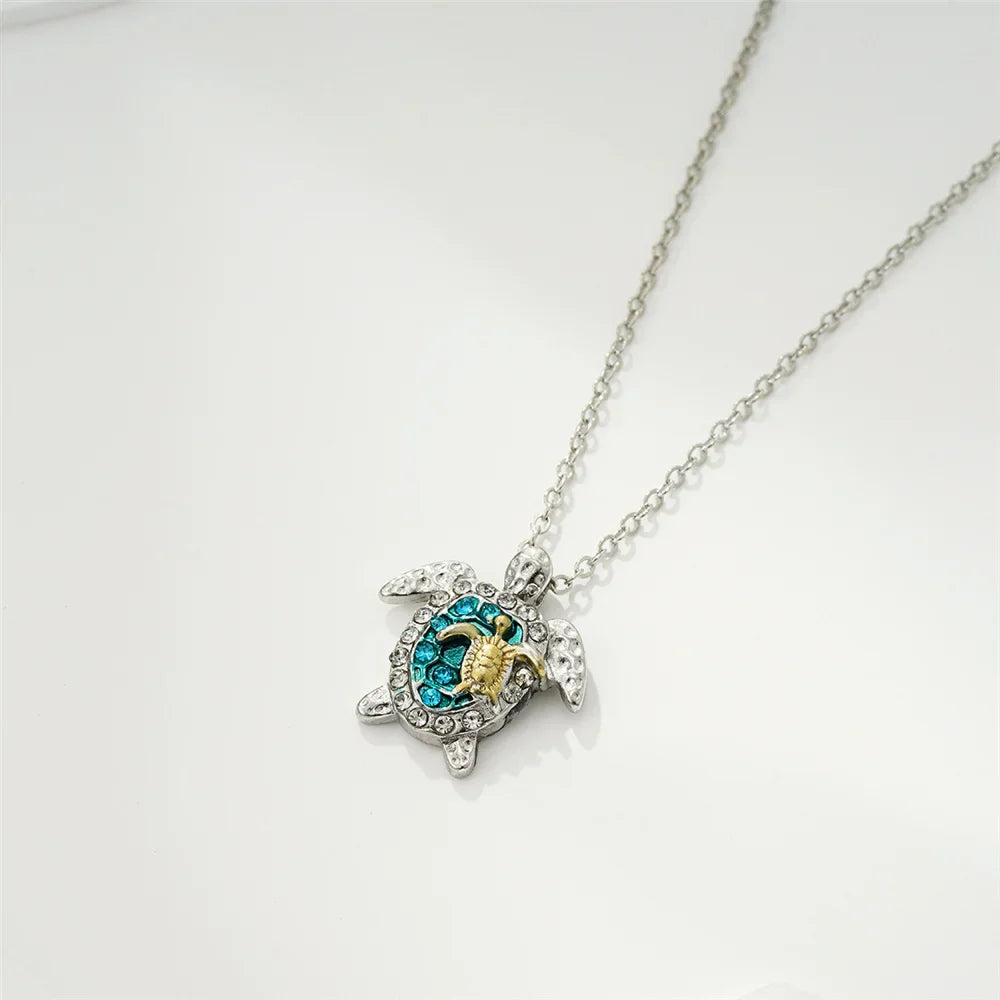 Ketting met zeeschildpadhanger in vintagestijl