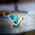 Blue Butterfly Ring