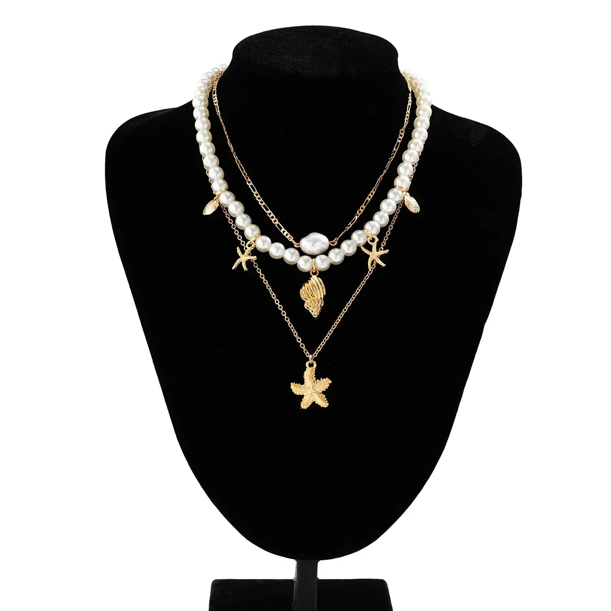 Starfish Pearl Choker Necklace