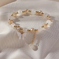 Faceted Bead Butterfly Stretch Bracelet