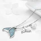 Whale Tail Pearl Necklace