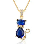 Ketting met kristallen kattenhanger