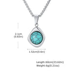 Kettingset met turquoise steenhanger