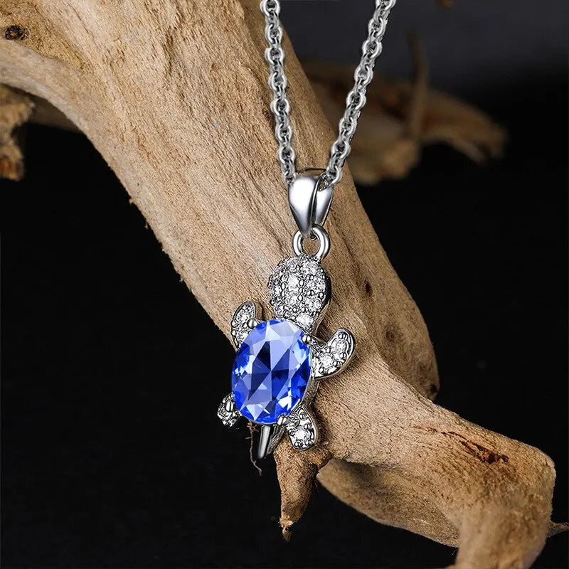 Sea Turtle Necklace and Earrings Set