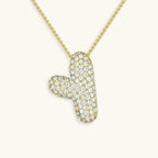 Pavé Bubble Initial Necklace