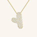 Pavé Bubble Initial Necklace