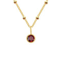 Fijne geboortesteenketting met kralenketting