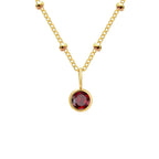 Fijne geboortesteenketting met kralenketting