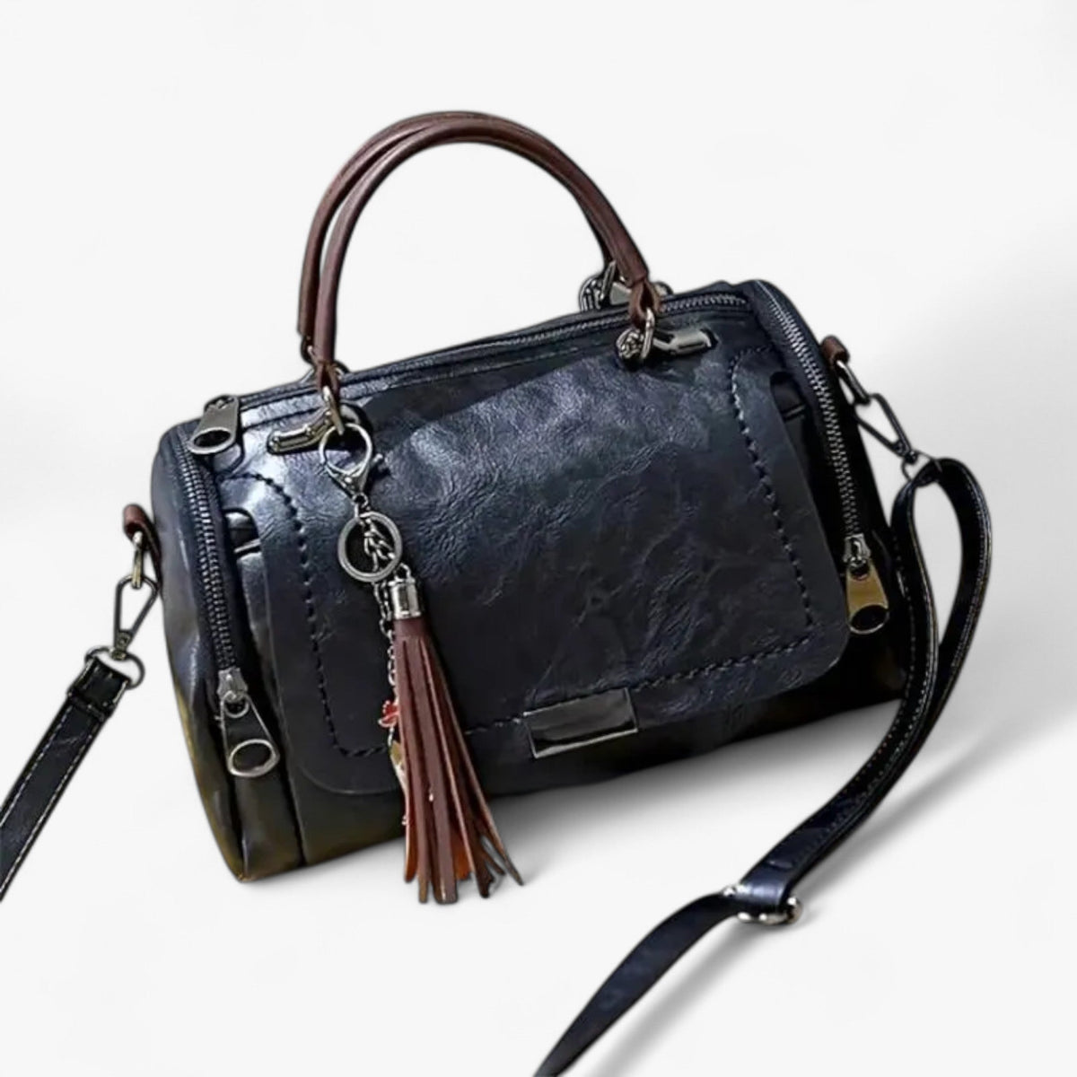 Women's Large Fringe Tassel Solid-Colour Shoulder Bag