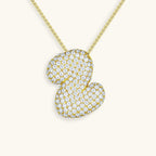 Pavé Bubble Initial Necklace