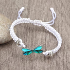 Handwoven Dragonfly Charm Bracelet