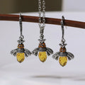 Vintage-Style Bee Necklace and Earrings Set