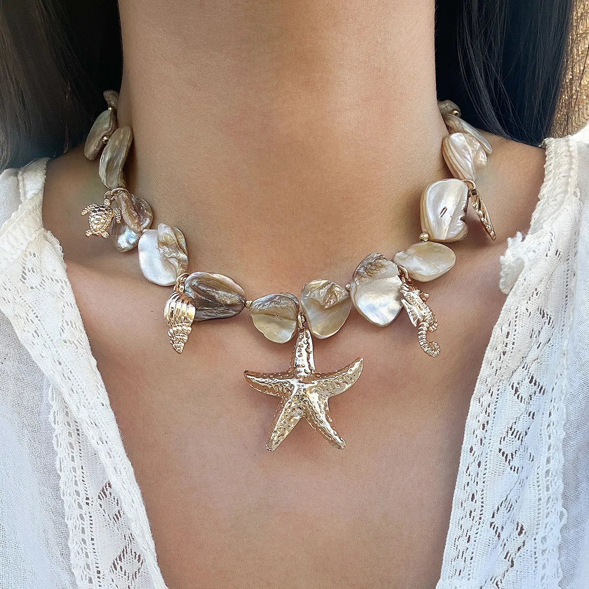 Ocean-Inspired Necklace in Three Colours