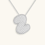 Pavé Bubble Initial Necklace