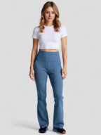 Bootcut sportbroek met hoge taille en zakken aan de voorkant