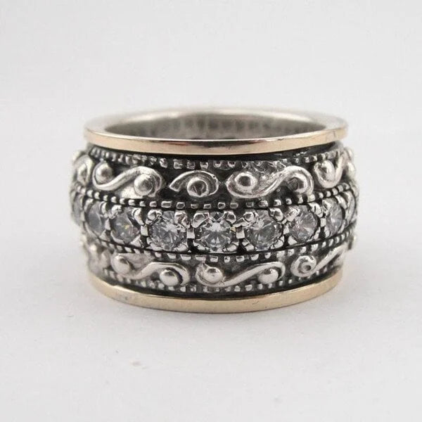 Carved Gemstone-Look Ring