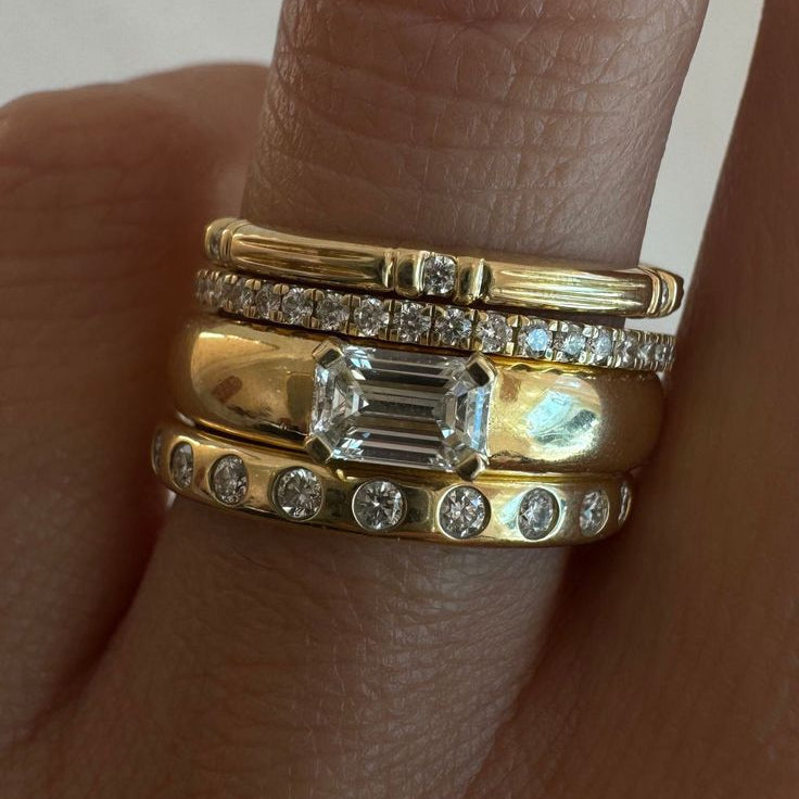 Vintage-Style Cut Zirconia Ring