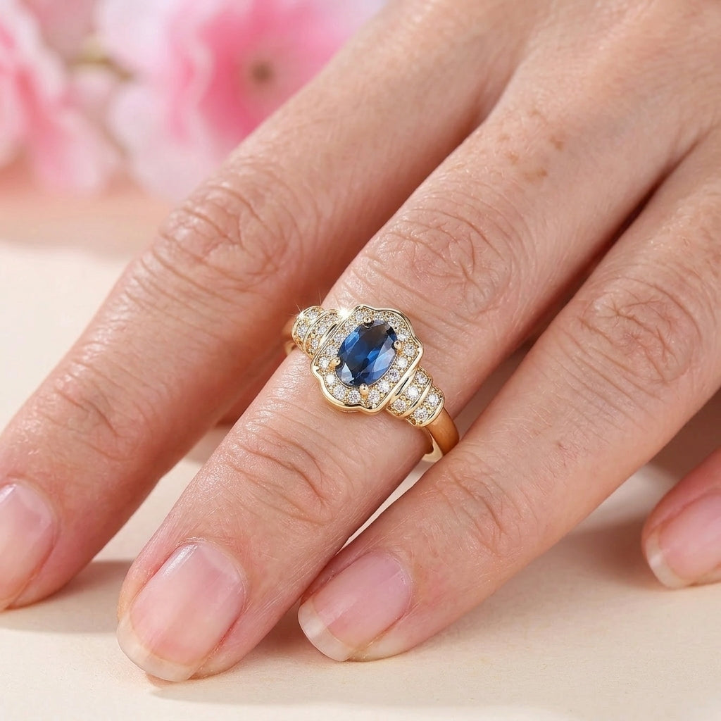 Vintage-Style Gold-Tone Band Ring