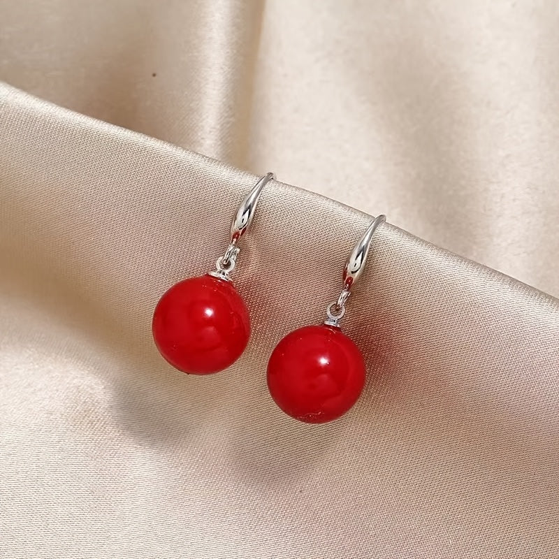 Ovale oorbellen met druppelhanger