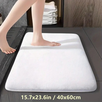Coral Velvet Embossed Bathroom Mat – Super Absorbent, Non-Slip, Machine Washable