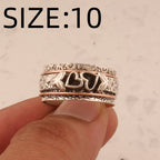 Vintage-Style Butterfly Heart Silver-Plated Spinner Ring