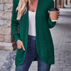 Softly Draped Knit Cardigan for Layering Over Dresses