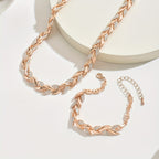 Sieradenset met glas, strass en zeemeerminstaart