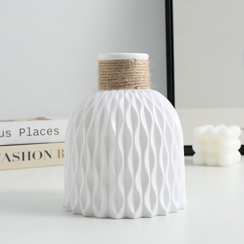 Nordic Style Plastic Decorative Vase – Break-Resistant, Lightweight, Multiple Colours