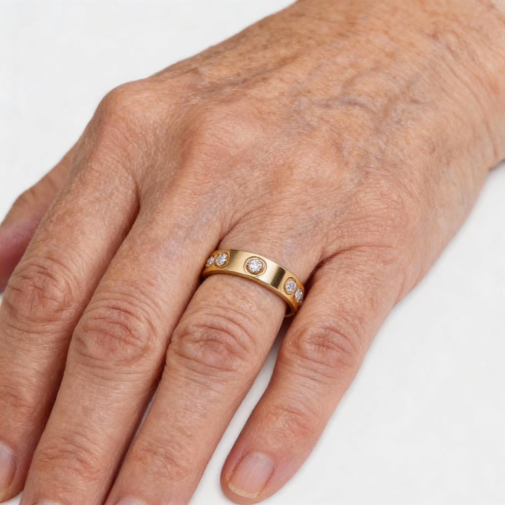 Slim Gold-Tone Ring with Soft Curved Lines