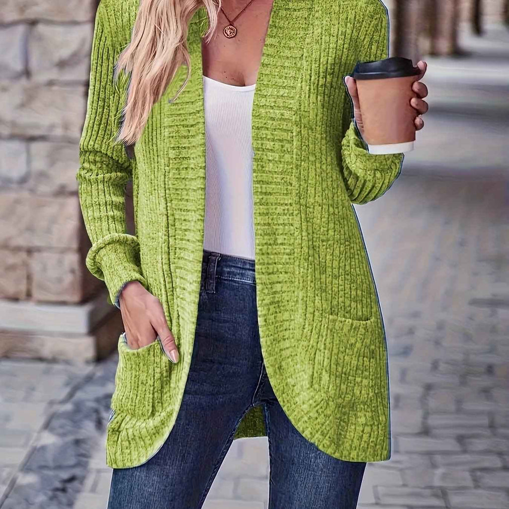 Softly Draped Knit Cardigan for Layering Over Dresses