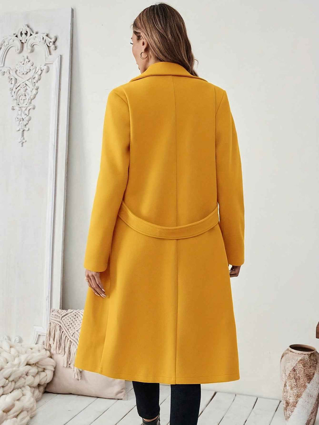 Classic Longline Coat with a Softly Tailored Feminine Cut