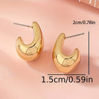 C-Shaped Teardrop Earrings in Several Colours