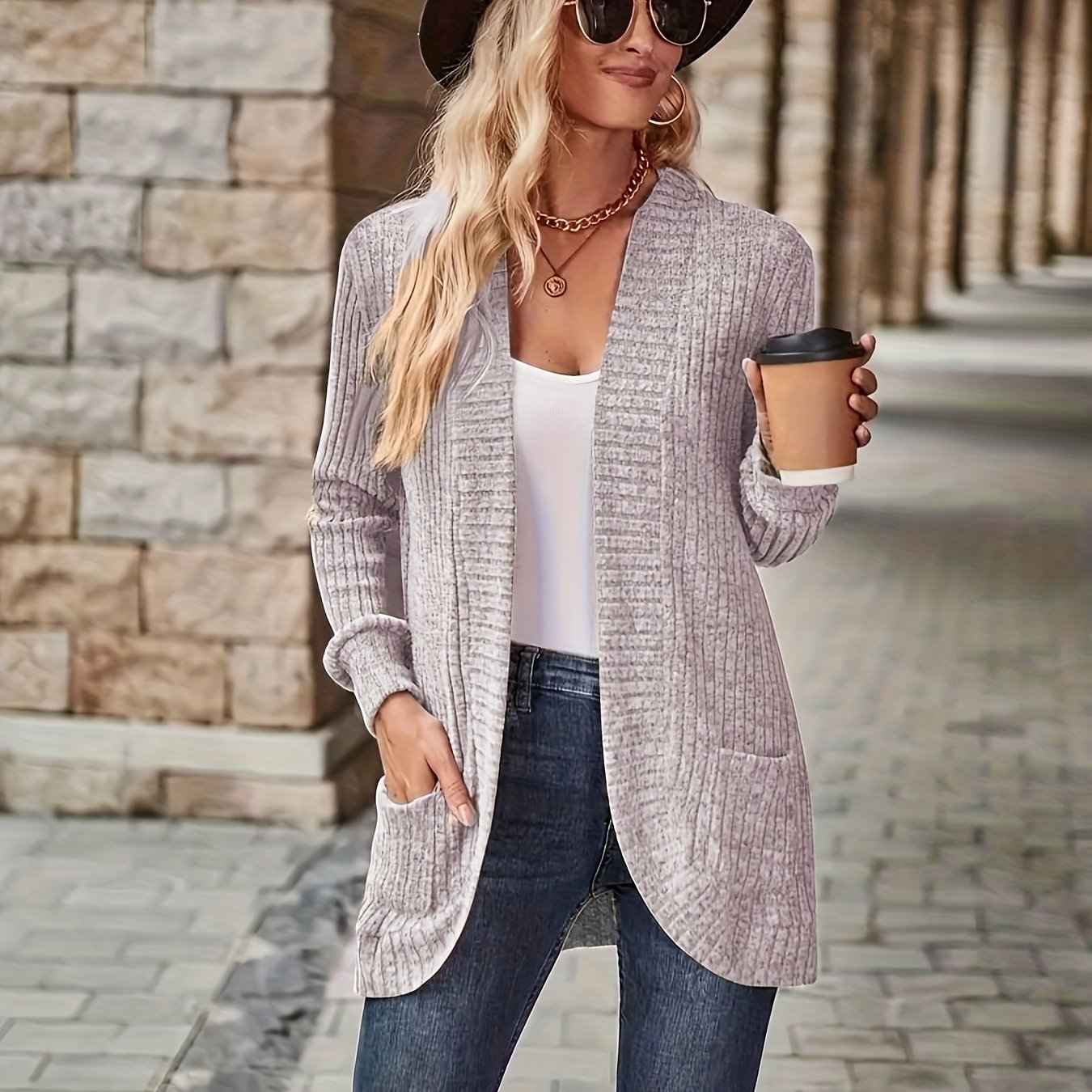 Softly Draped Knit Cardigan for Layering Over Dresses