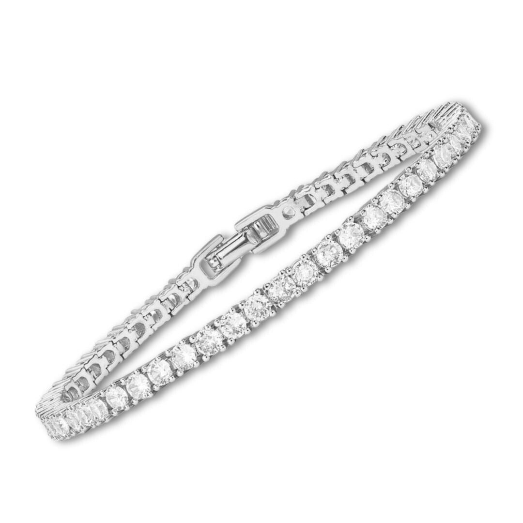 Classic Tennis Bracelet in Two Metal Tones