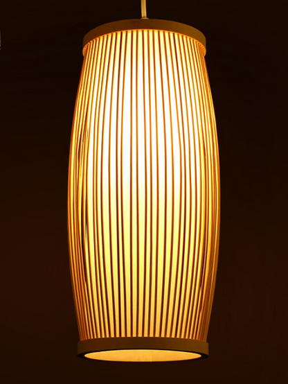 Bamboo Pendant Light – Handwoven Rattan-Style Ceiling Lamp for Dining Room & Bedroom