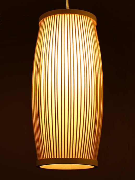 Bamboo Pendant Light – Handwoven Rattan-Style Ceiling Lamp for Dining Room & Bedroom