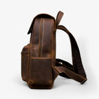 Men's Handcrafted Top-Grain Leather Laptop Backpack