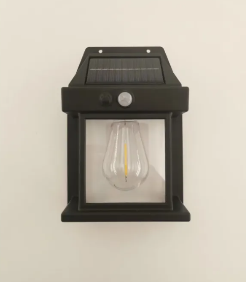 Solar Wall Light – Outdoor Waterproof LED Wall Lamp with Warm Filament Glow