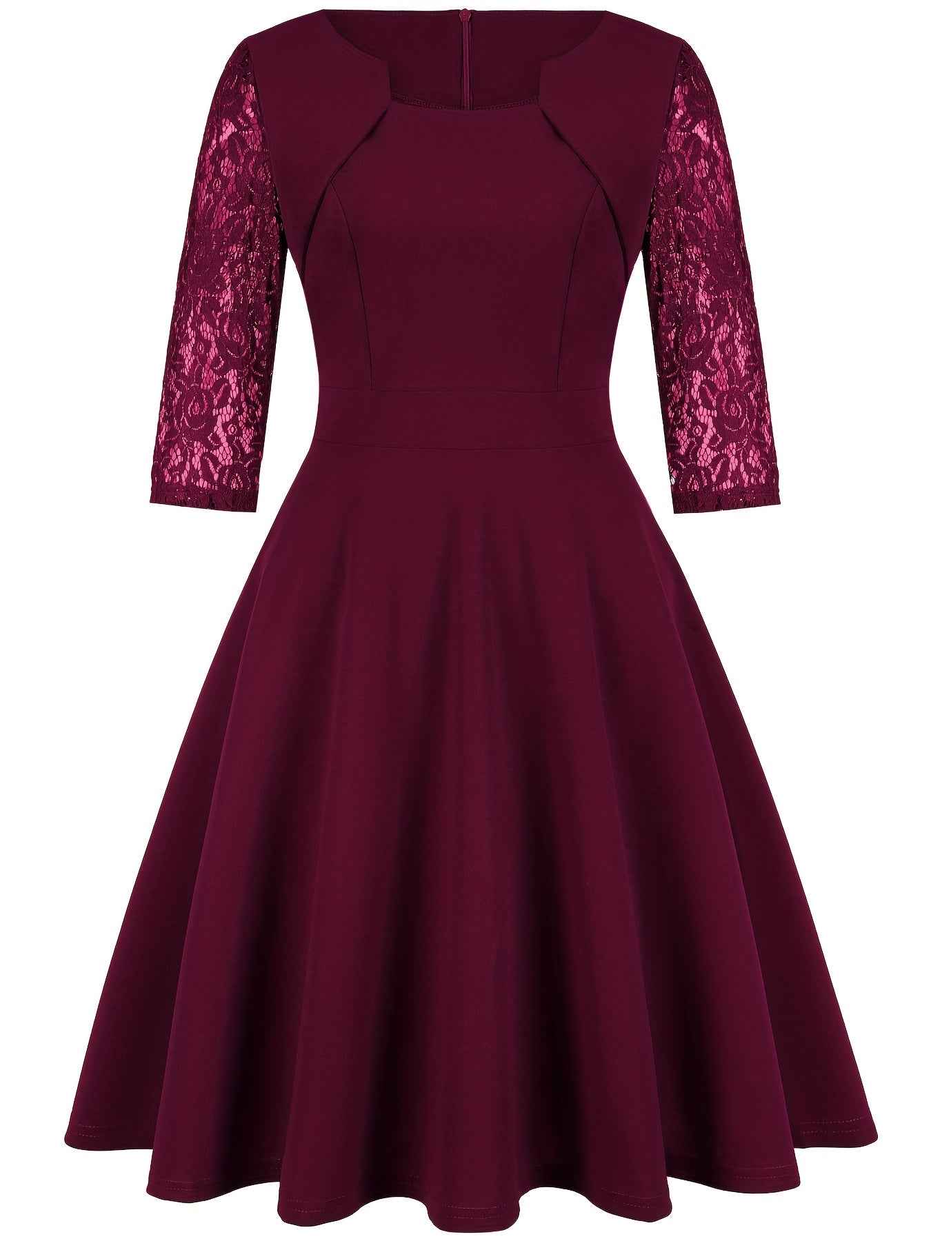 Lace Dress with Delicate Trims and a Flattering Soft Cut