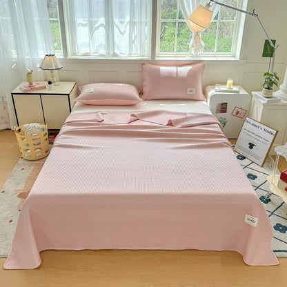 Cooling Summer Blanket Set – Double-Sided Ice Silk Throw with Pillowcases