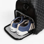 Men's Compact Urban Shoulder Bag with Leaf Pattern