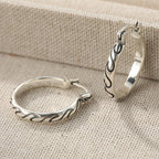 Vintage Textured Boho Hoop Earrings