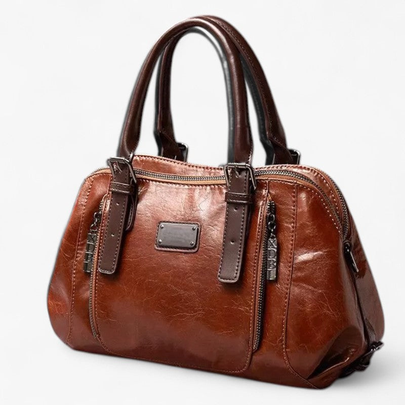 Scratch and Stain-Resistant Premium Leather Shoulder Bag