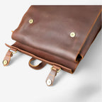 Men's Luxury Full-Grain Leather Laptop Backpack