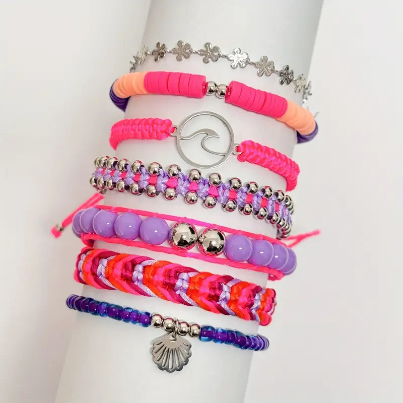 Colourful Braided Summer Bracelet Set