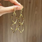 Spiral Curved Wave Earrings