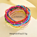 Boho Colourful Beaded Bracelet Set