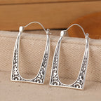 Vintage Boho U-Shape Floral Earrings