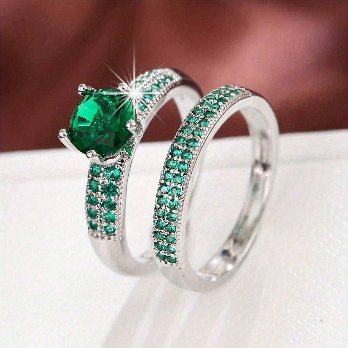 Set eternityringen met zirkonia