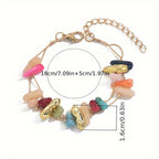 Boho Multicolour Beaded Charm Bracelet